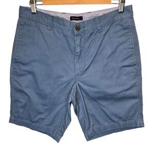 Club Room Men's 32 Blue Flat Front 100% Cotton Chino Shorts